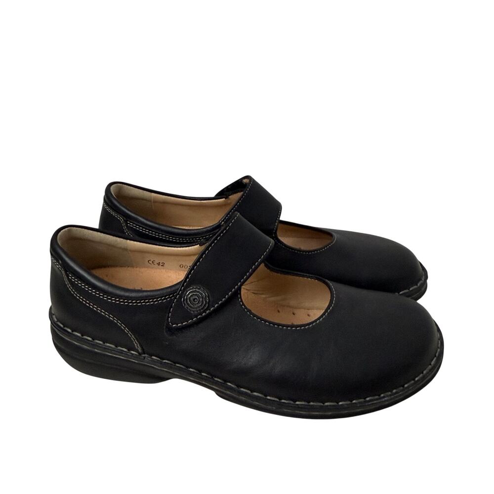 Finn Comfort Shoes Womens Size 11 Laval Mary Jane Black Leather 42 EU